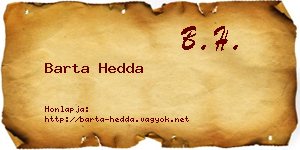 Barta Hedda névjegykártya